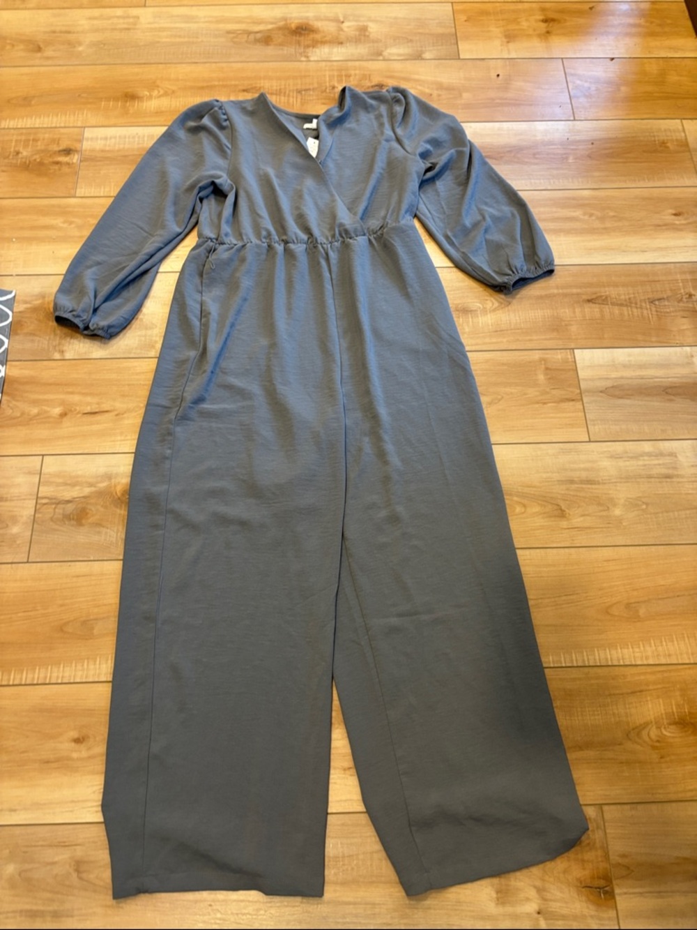 Maurices Slate Gray Long Sleeve Jumpsuit